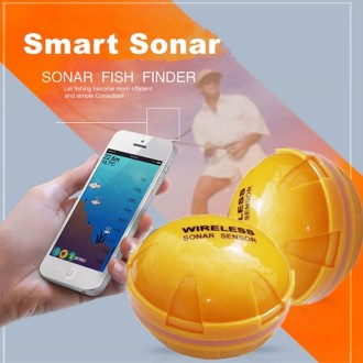 Bluetooth Fish Detector 125KHz Sonar Sensor 0.6-36m Depth Locator Fishes Finder Alarm for iOS & Android Mobile Phones