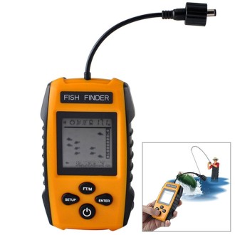 Portable Wired Fish Finder with Sonar Sensor Transducer and LCD Display 