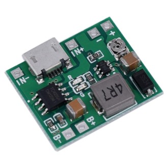 3.7V 18650 Single Cell Lithium Battery Adjustable Boost Voltage Converter Module With Charging Circuit