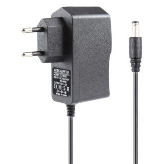 EU Plug AC 100-240V to DC 6V 2A Power Adapter, Tips: 5.5 x 2.1mm, Cable Length: 1.1m(Black)