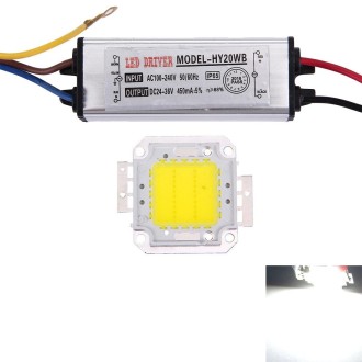 20W 1600LM High Power LED Integrated Light Lamp + 24-36V LED Driver(White Light)