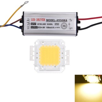 50W 4500LM High Power LED Integrated Light Lamp + 24-36V LED Driver(Warm White)