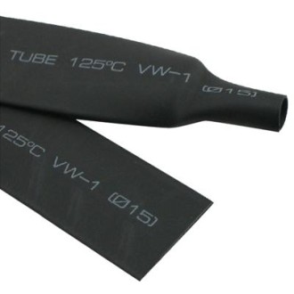 8mm Woer Flexible RSFR-H VW-1 Heat Shrink Tube, 125℃, Length: 10m (Black)