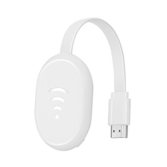 E38 White Wireless WiFi Display Dongle Receiver Airplay Miracast DLNA TV Stick for iPhone, Samsung, and other Smartphones