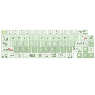 66 Keys 5-sided Heat Rise PBT Personalized Keycaps(Green)