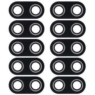 10 PCS Back Camera Lens Cover for Asus ZenFone Max Plus(M1) X018DC Pegasus 4s ZB570TL 5.7 inch (Black)