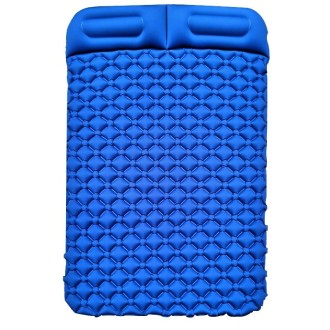 Ordinary Type Outdoor Camping Peripheral Inflatable Cushion Portable TPU Inflatable Double Bed, Size: 195 x 119 x 16cm(Dark Blue