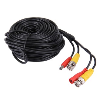 CCTV Cable, Video Power Cable, RG59 Coaxial Cable, Length: 20m(Black)