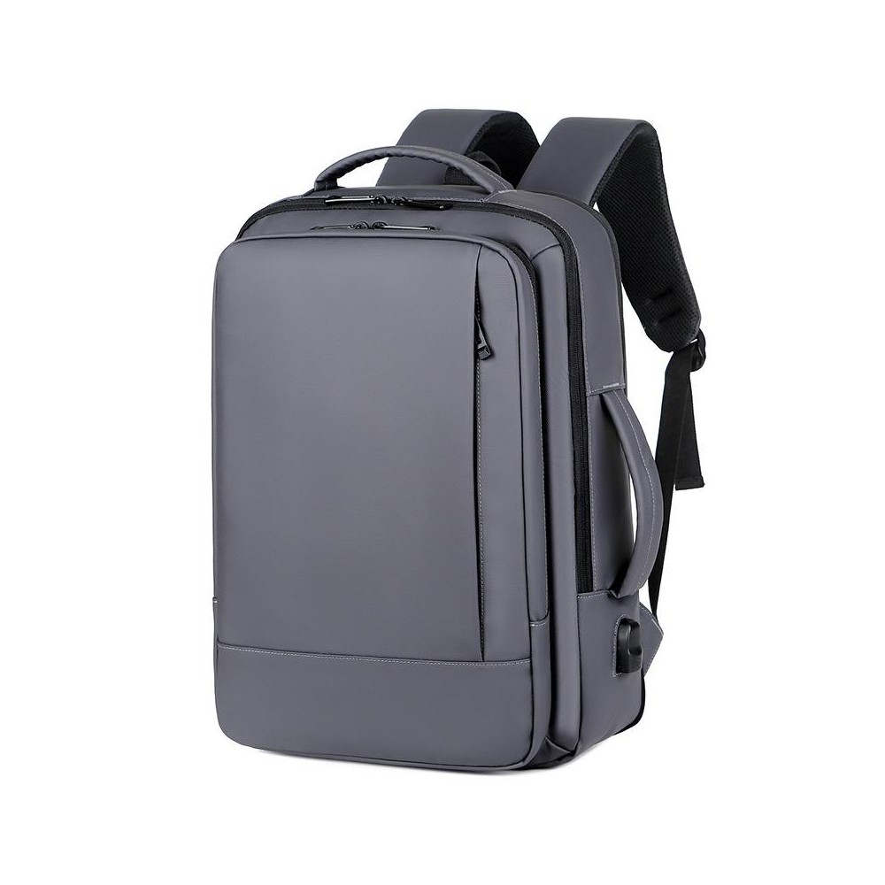 P990 15.6 inch Large Capacity Multifunctional Backpack with External USB Charging Port(Grey)