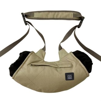 Outdoor Camping USB Heated Smart Warm Handbag(Khaki)