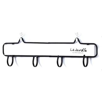 Creative Solid Wood Wrought Iron Hook Pastoral Vintage Door Coat Key Small Hanging Rack, Colour:  Small Hook White 