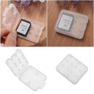 10 PCS Mini Transparent Multifunctional Storage Card Box