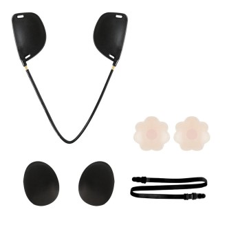 XD00001 Molding Silicone Nipple Sticker Adjustable Anti-sag Push-up Bra Kit(V-type Black)