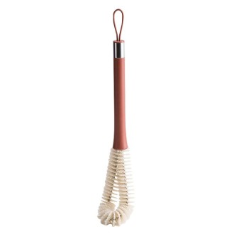 Nylon Hair Long Handle Water Cup Cleaning Brush(Pottery Red)