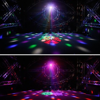 LED-MK004 60W Colorful Light, 4 in 1 Projector Indoor Stage Decoration Atmosphere Light with Holder / Auto Run / Sound Control /