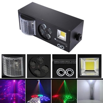 LED-MK004 60W Colorful Light, 4 in 1 Projector Indoor Stage Decoration Atmosphere Light with Holder / Auto Run / Sound Control /