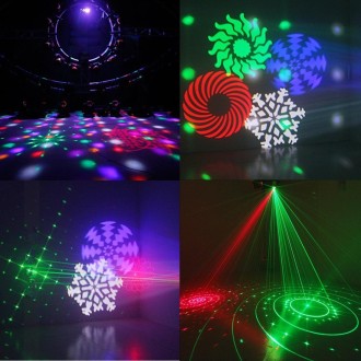 LED-MK004 60W Colorful Light, 4 in 1 Projector Indoor Stage Decoration Atmosphere Light with Holder / Auto Run / Sound Control /