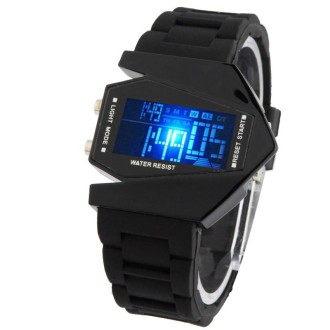 Fashion LED Digital Watch with Special Design Case(Black)