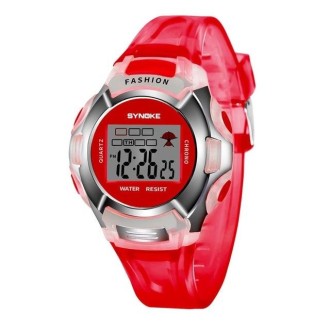 SYNOKE 99329 Waterproof Luminous Sports Electronic Watch for Children(Red)