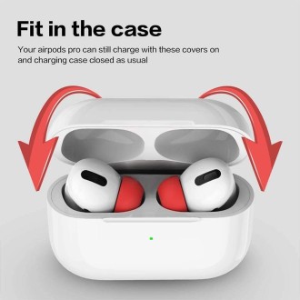 For AirPods Pro 2 1 Pairs Wireless Earphones Silicone Earplug(Red)