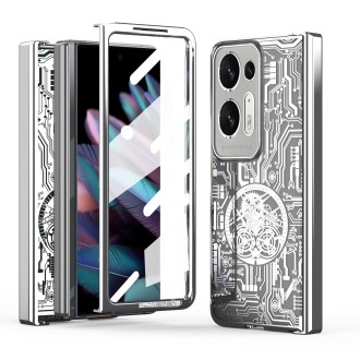 For OPPO Find N2 Mechanical Legend Integrated Electroplating All-inclusive Phone Case(Silver)