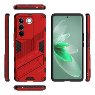 For vivo S16 Pro 5G Punk Armor 2 in 1 PC + TPU Shockproof Phone Case with Invisible Holder(Red)