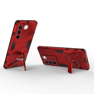 For vivo S16 Pro 5G Punk Armor 2 in 1 PC + TPU Shockproof Phone Case with Invisible Holder(Red)