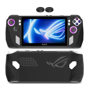 For ASUS Rog Ally Gaming Console Multicolor Silicone Case With 2 Button Caps(Black)