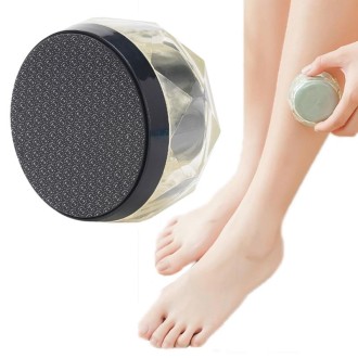 2 in 1 Double-sided Foot Grinder Crystal Glass Manual Epilator(Black)