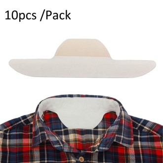 10pcs /Pack Disposable Self-Adhesive Sweat Pads T-Shirt Neck Collar Hat Absorbent Sticker 29cm