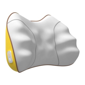 Waist And Back Massager Lumbar Vertebra Car Neck Massage Pillow, Specification: Charging Model Yellow