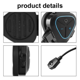 LX1 Motorcycle Half Helmet Waterproof Wireless 5.3 Bluetooth Headset, Version: English(Standard Blue)