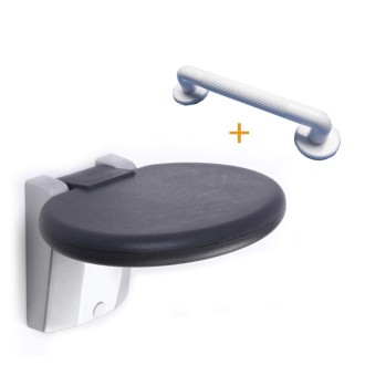 Bathroom Wall-mounted Folding Stool Porch Changing Shoes Seats Round With Armrest