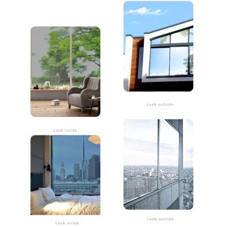 Sunscreen Shading Film One-way Perspective Anti-peeping Glass Sticker, Specification: 60x100cm(Full Shading-Black)