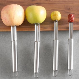 3 PCS Kitchen Stainless Steel Thickened Hawthorn And Red Dates Corer, Specification: 1.4cm