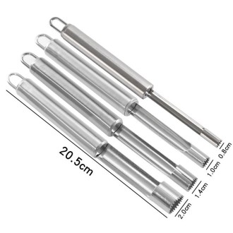 3 PCS Kitchen Stainless Steel Thickened Hawthorn And Red Dates Corer, Specification: 1.4cm