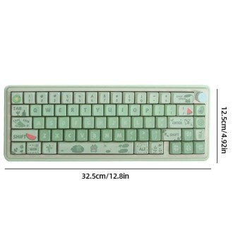 Bluetooth Wireless 3-mode RGB Backlit Gaming Mechanical Keyboard Aluminum Alloy Kit + Keycap(Light Blue)