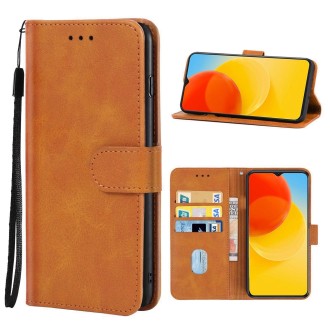 Leather Phone Case For Coolpad Cool 20 Pro(Brown)