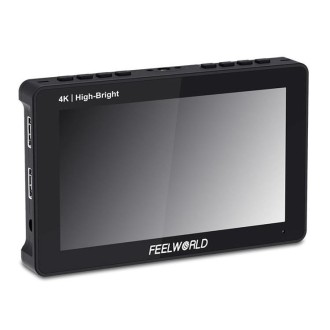 FEELWORLD F5 ProX 5.5 inch 1600nit High Bright Touch Screen DSLR Camera Field Monitor 4K HDMI F970 Install and Power Kit(Black)