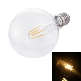 G95 E27 4W 4 LEDs 450 LM 3000K Retro Dimming LED Filament Light Bulb Energy Saving Light, AC 220V(Warm White)