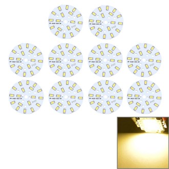 10 PCS 9W SMD 5730 Aluminum Base Light Panel, 18 LEDs 810 LM 3000-6500K, Diameter: 63mm(Warm White)