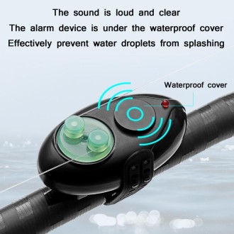 Luminous High-Sensitivity Fishing Electronic Alarm Automatic Induction Waterproof Bell For Fish Hook(Black)