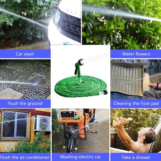 Durable Flexible Dual-layer Water Pipe Water Hose, Length: 5.7m-15m (EU Standard)(Blue)