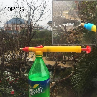 10pcs High Pressure Plastic Bottle Drink Beverage Trolley Gun Spray  Reciprocating Sprayer Coke Bottle Sprayer Manual Pressure S