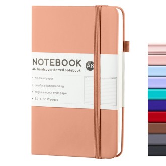 A6 PU Leather Notebook Business Notepad 96 Sheets Inner Pages(Pink)