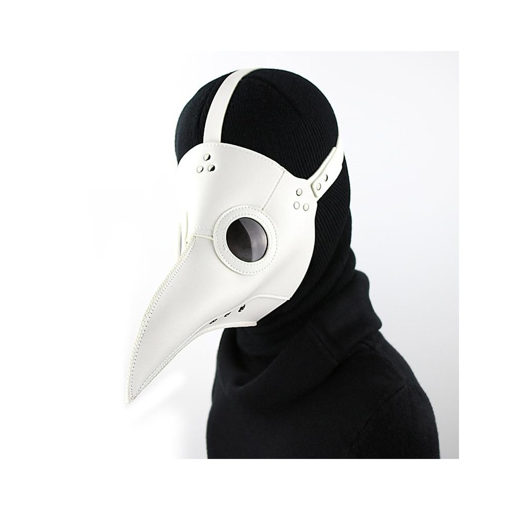 HG065 Halloween Dress Up Props Beak Shape Mask, Size: 30 x 25cm(White)