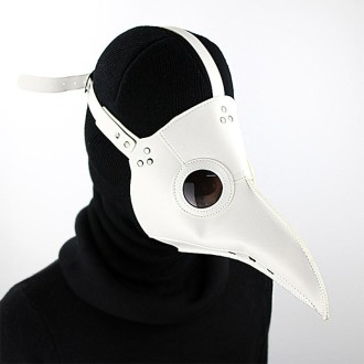 HG065 Halloween Dress Up Props Beak Shape Mask, Size: 30 x 25cm(White)