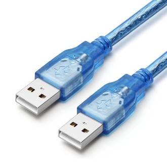 USB 2.0 AM to AM Cable, Length: 30cm(Blue)