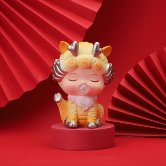 Heavenly Auspicious Beast Hidden Model Enamel Piggy Bank(Medium Golden Unicorn)