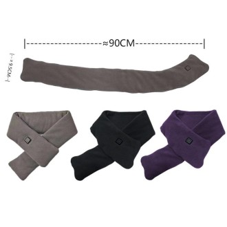 Heated Scarf Three Gear Adjustment Warm Fleece Cold Scarf(Grey)